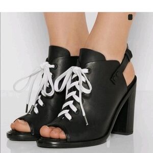 Rag & Bone Trafford Lace-Up Booties US 8.5 Black Steam Punk Goth Cottagecore